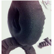 Black Open Cotton Ear Covers (Pair)
